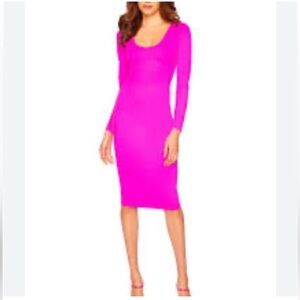 New! Susana Monaco Pink Long Sleeve Dress